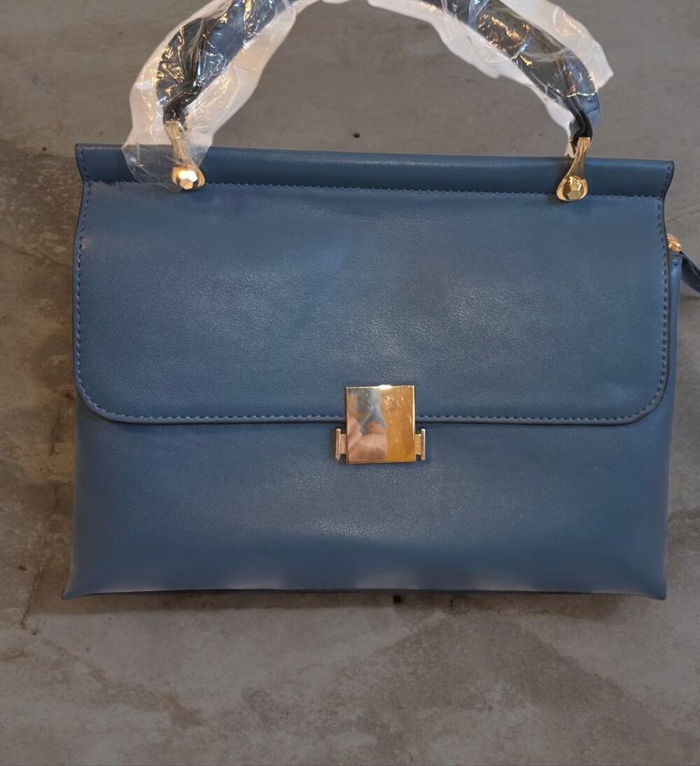 Isabelle NWT Women’s Blue Teal Structured Satchel Crossbody MSRP$88